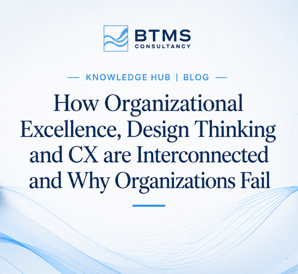 Why organizations fails The missing connection between organizational Excellence, Design Thinking and customer experience